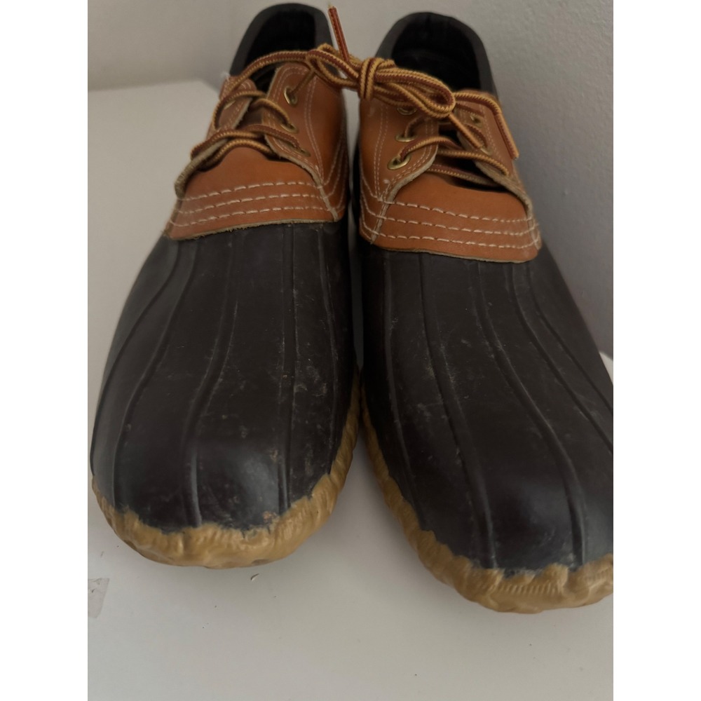 Vintage LL Bean Maine Hunting Shoe Mens 12 M Duck Boots Low Brown 90s Gorpcore - Picture 2 of 6